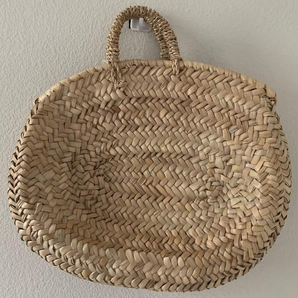 Boho Handmade 100% Straw Mini Basket - Picture 2 of 6